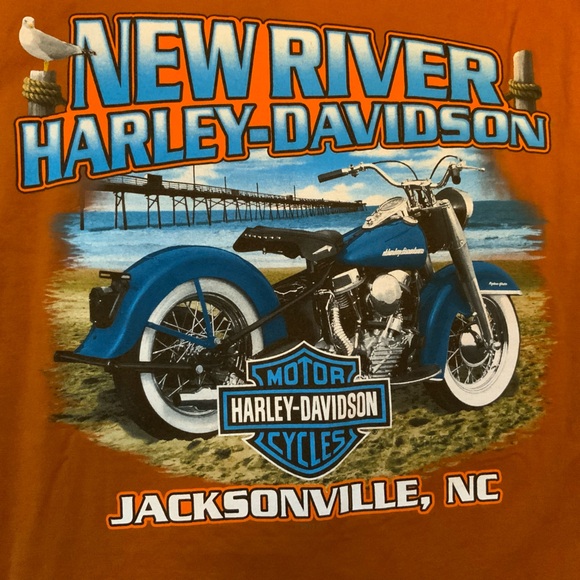 Harley-Davidson Burnt Orange Tee with Graphic - Picture 3 of 6